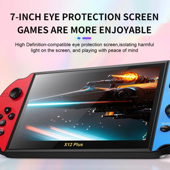 7palcová ruční herní konzole X12 Plus s podporou 9 simulátorů Kamera s AV výstupem Elektronická kniha Duální joystick Přenosné děti Dospělí Přehrávač videoher