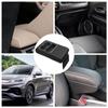 Car Arm Rest Cover Pad Comfortable PU Leather Pad For Central Console Waterproof Multifunctional Innovative Easy Installation