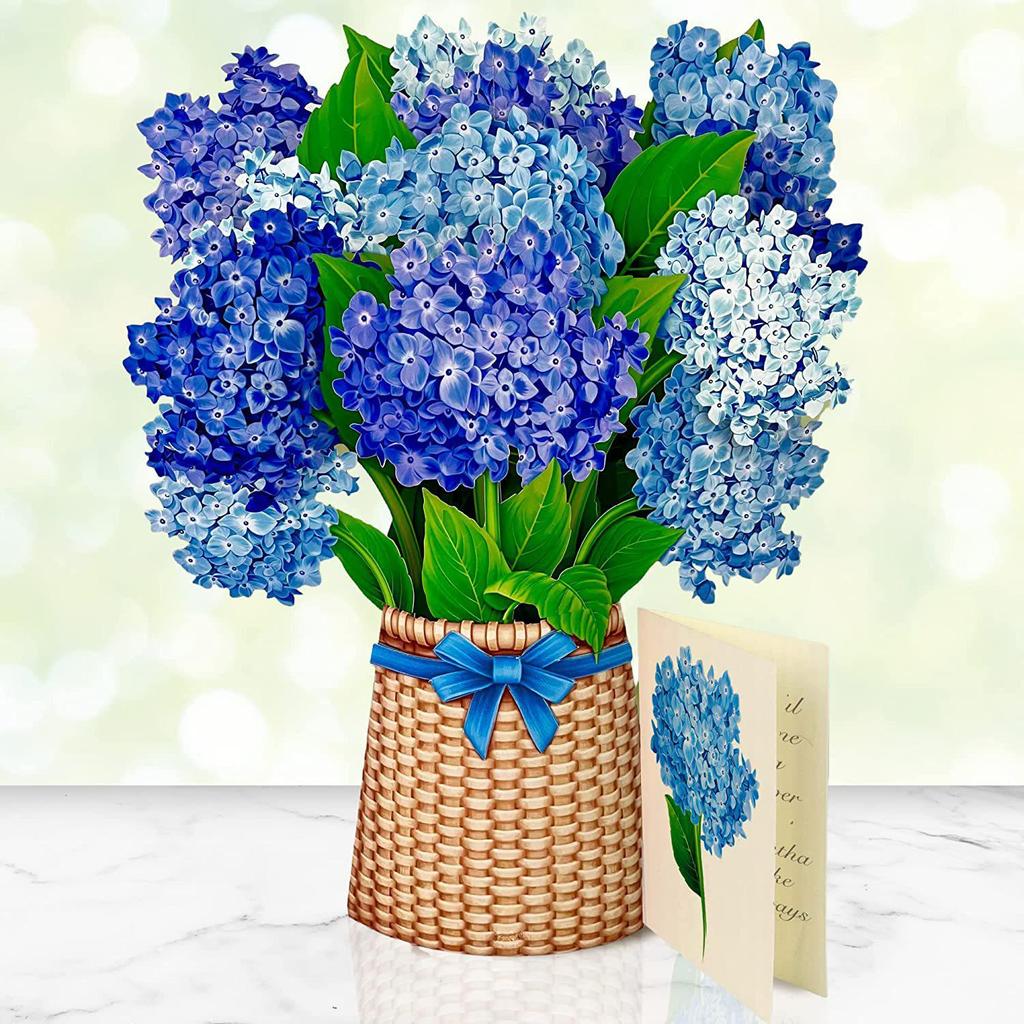 3D Pop-up Mother's Day Greeting Card with Hand-held Flowers