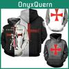 Vibrantly Designed Unisex Knights Templar Cosplay 3d Print Pullover Casual Sweater