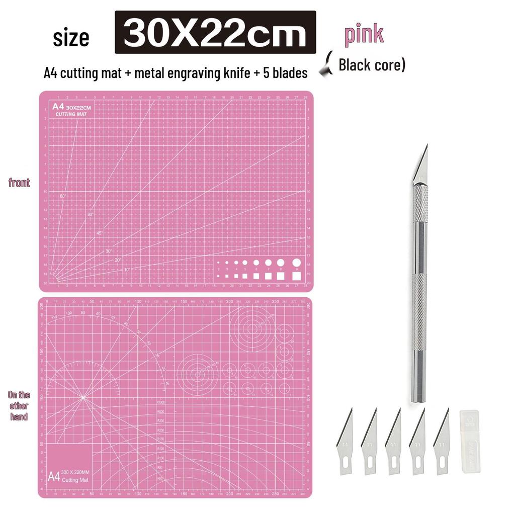 A4 3mm Thick Cutting Mat - Durable Handmade Desktop Pad for Paper Cutting & Writing