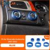 6PCS Center Control Switch Knob Ring Covers For Silverado/Suburban 2007+ Blue