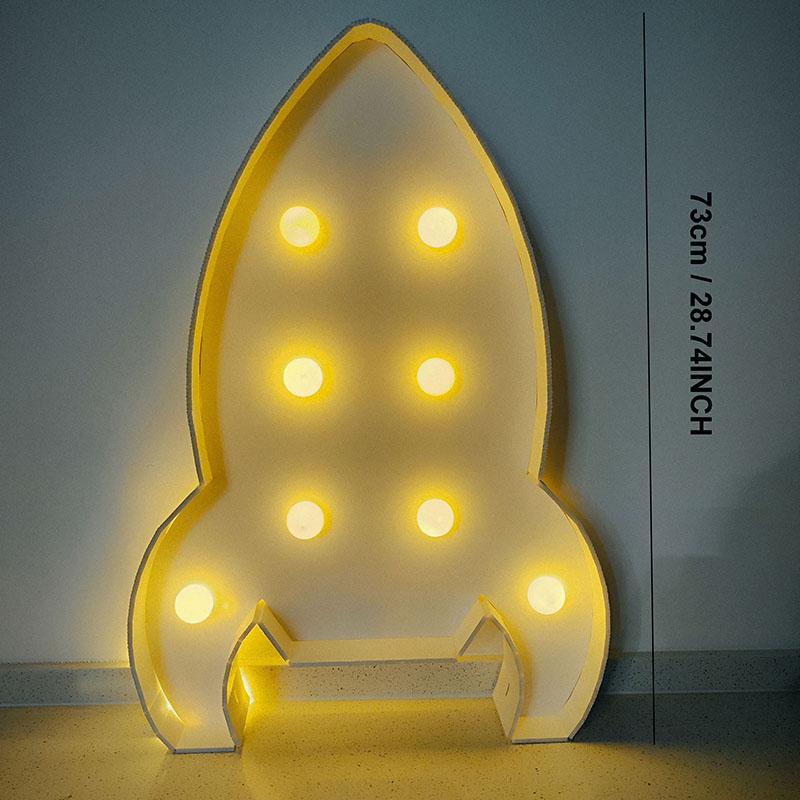 

1 шт. 73 см рамка для ракеты с подсветкой KT Board Декор для вечеринки для мальчиков на день рождения домашний инструмент для украшения вечеринки подарок детям