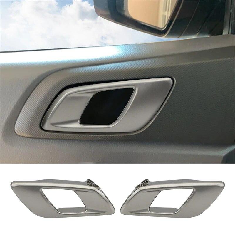 Car Door Inner Handle Silver and Chrome For Ford Pickup Ranger Mazda Bt50 2012- Everest 2015- Car Interior Accessories