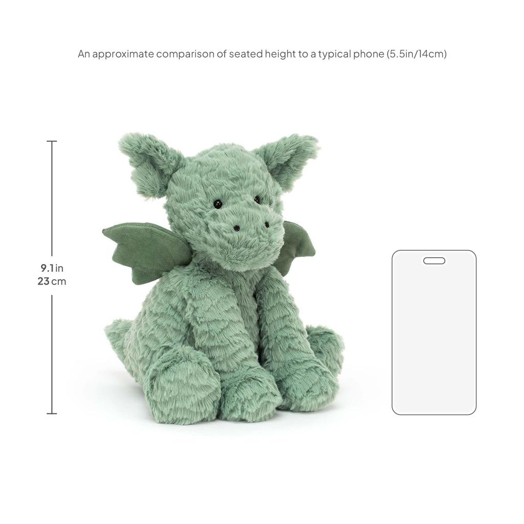 JELLYCAT Fuddlewuddle Dragon Medium Dragon Plush Toy (FW6DG)