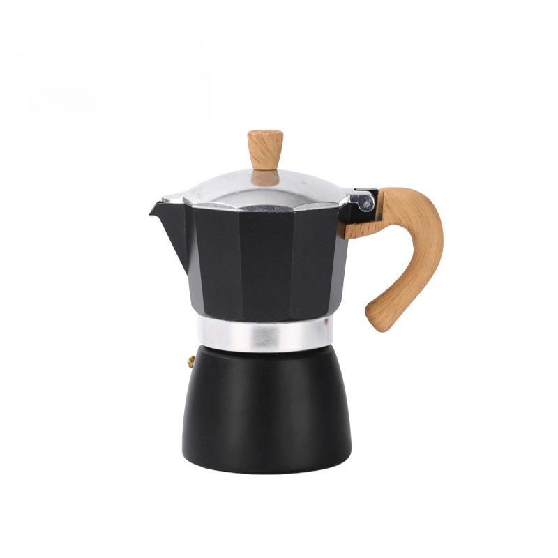 2-6 Cups Single Valve Moka Pot Stovetop Coffee Pot Italian Coffee Machine Cuban Coffee Percolator for Espresso Cappuccino Latte