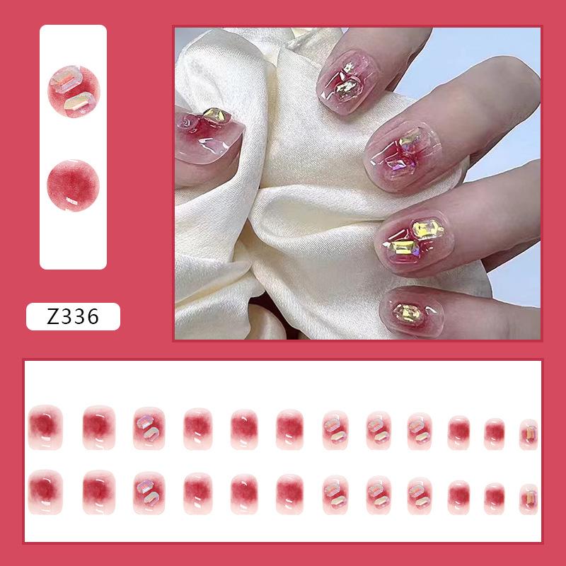 Wear Nail Diamond Small Fresh Three-dimensional Pattern Love Bow Nail Patch Nail Wear Nail Product