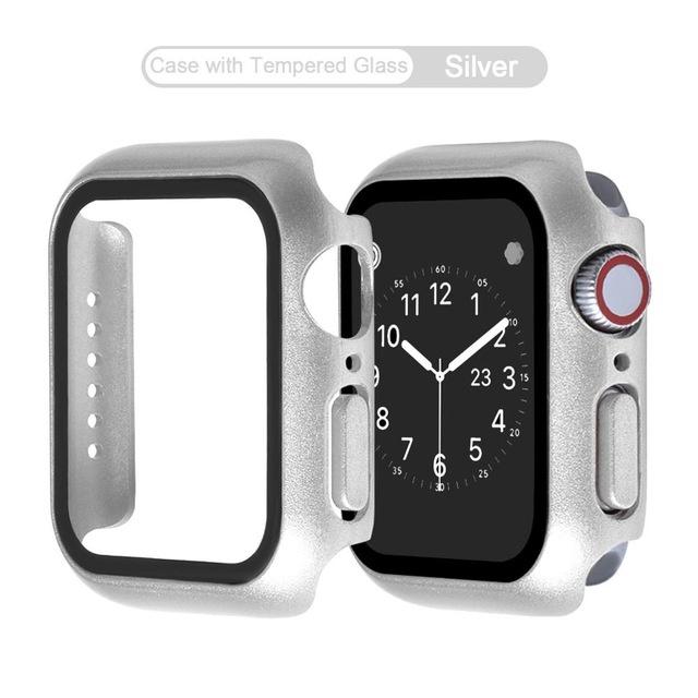 Cassa in vetro per Apple Watch Serie SE 6 5 4 3 2 1 IWatch Cassa 44mm 40mm  42mm 38mm Paraurti Protezione schermo + Cover Accessorio orologio acquista  in modo economico — spedizione gratuita, recensioni reali con foto — Joom