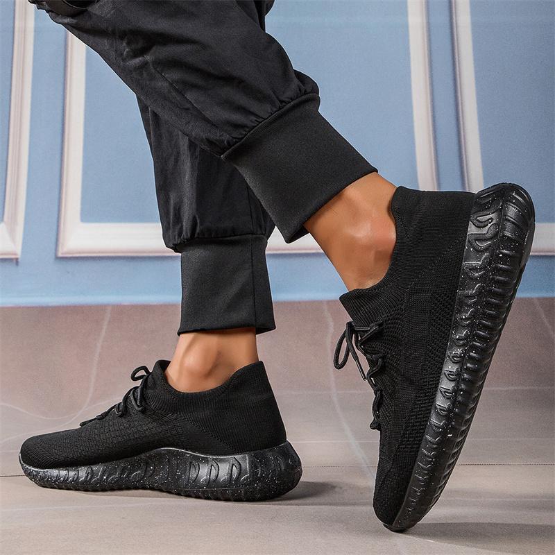 TUINANLE Pánske bežecké topánky sieťovaná priedušná platforma tenisky na šnurovanie ľahké tenisky vulkanizované topánky