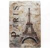 LINQWkk Vintage Tin Sign Tower Paris Funny Novelty Metal Sign Retro Wall Decor for Home Gate Garden Bars Restaurants Cafealumin
