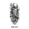 Realistic Half Arm Waterproof Temporary Tattoo Sticker - Black & White Animal Design for Men & Women