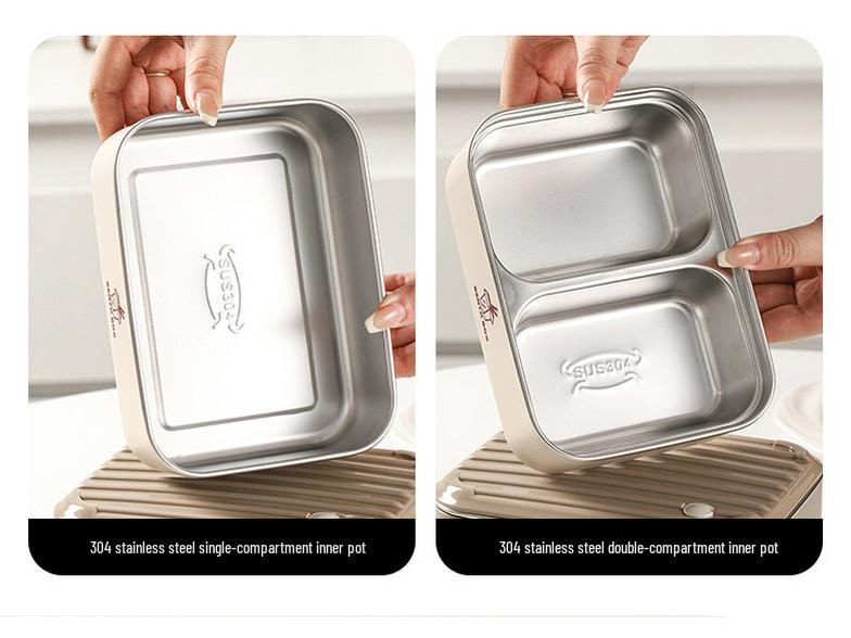 Large Capacity Microwaveable Stainless Steel Bento Lunch Box with Free Shipping