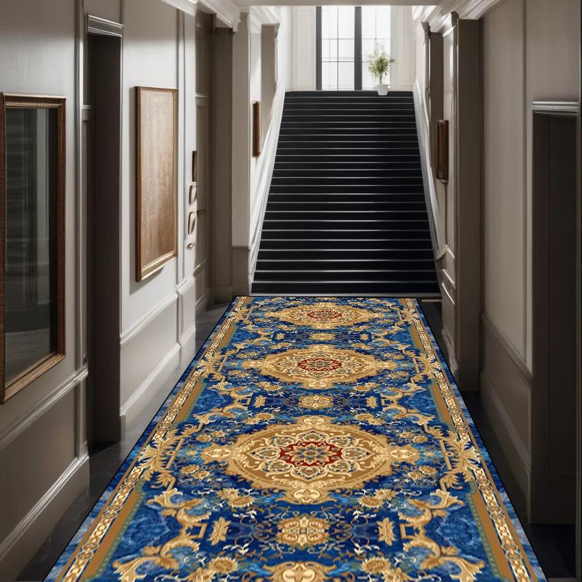Classical Luxury Runner Carpet Hallway Decoration Home Carpets for Living Room Large  Passageway Floor Mats Long Corridor Rug