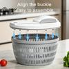 Detachable Drain Basket Vegetable Salad Spinner, Bowl And Mesh Design, Manual Multi-purpose Strainer Hand-Centrifugal Dehydration System, Quick Drying