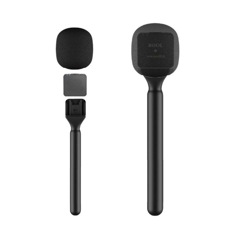 Wireless Microphone Handheld Grip Stick Interview Recording Bracket Stick For Mic/Rode Go/Relacar Microphone
