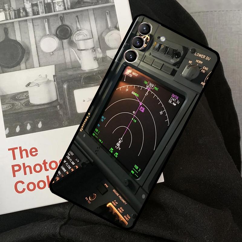 

Aviation Helicopter Cockpit Phone Case For Samsung Galaxy S22 S23 S24 Ultra S20 S21 S24 FE S9 S10 Plus Note 10 20 Ultra Galaxy S23 FE