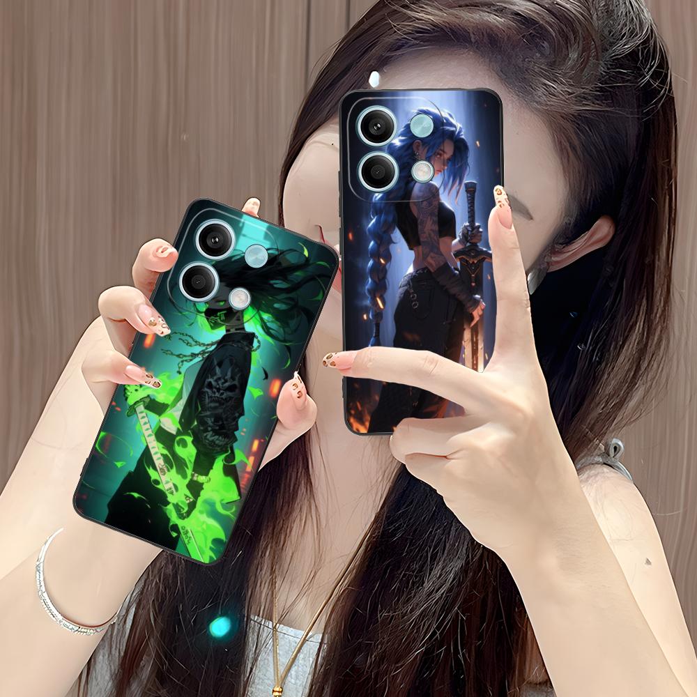 Anime Girl Mobile Phone Case for POCO M7 M6 M5 M4 M3 X7 X6 X5 X4 X3 Pro GT 5G Colorful Printing Cover Cover Smartphone