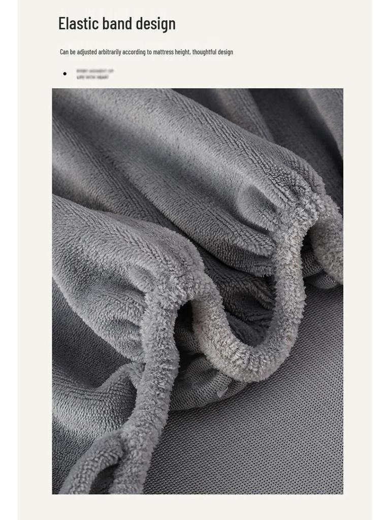 Winter Velvet Fitted Baby Sheet Set - Thick, Flocked, Non-slip, Warm Milk Velvet Sheet & Pillowcase Cover