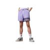 Adidas Originals Striped Logo Embroidered Drawstring Casual Shorts Men Shorts Lilac-Purple HR8690