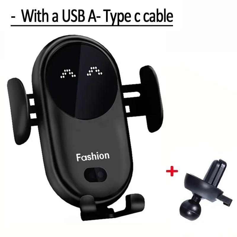 

VIKEFON Automatic Clamping Infrared Induction Car Wireless Charger Stand for IPhone 11 12 13 Pro Max Samsung Galaxy S20 21 Plus