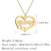 Delicate Heart Shaped MAMA Lettering Pendant Necklace Family Mom Necklaces Pendants Jewelry Romantic Mother's Day Gift