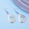 Zinc Alloy Retro Hollow Water Drop Earrings with Exquisite Pattern for Women