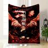 "Jujutsu Kaisen Anime Illustration Blanket" Patterned Flannel Blanket Perfect for the Bedroom Living Room, Sofa, or a Little Nap