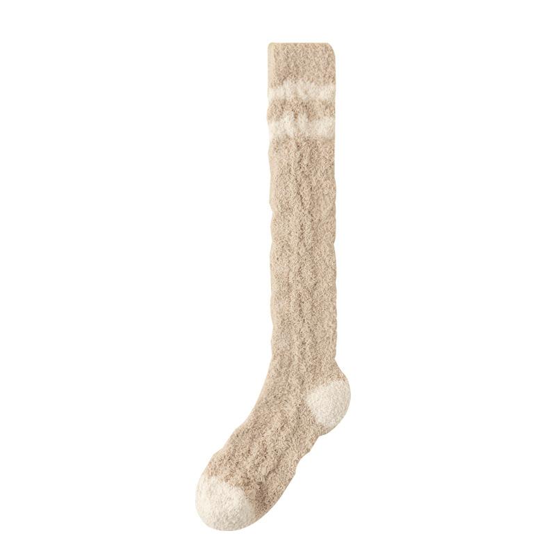 Female Winter Thickened Warm Sleeping Home Floor Long Leg Socks