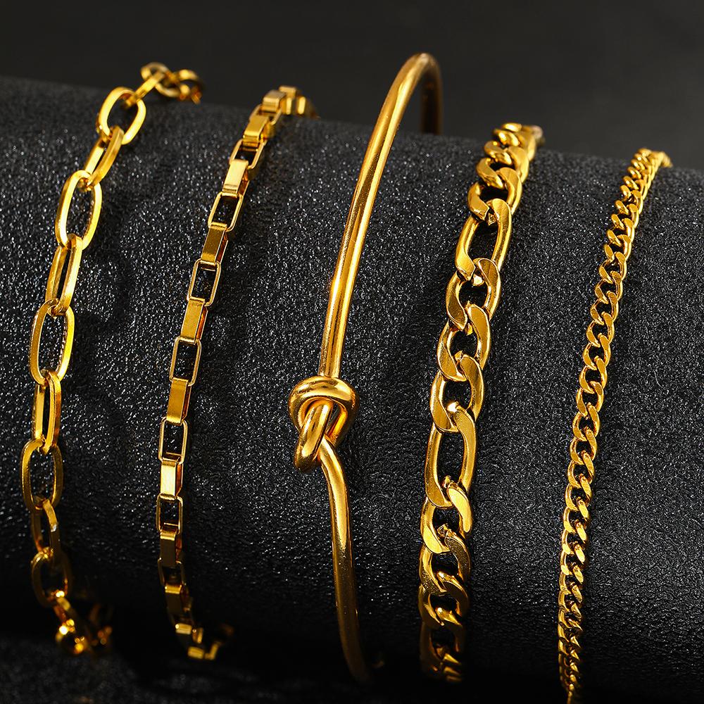 Stainless Steel Bracelets Light Luxury Retro Creative Bracelets Multi-Layer Snake Chain Bracelets For Women Zircon Party Wear