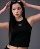 Mihag Metal Plate Crop Sleeveless (Black)