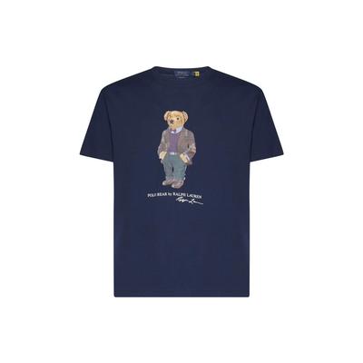 Polo Animal Print Pullover Crew Neck Short Sleeve T-Shirt Men T-shirts Navy-Blue 710854497-026