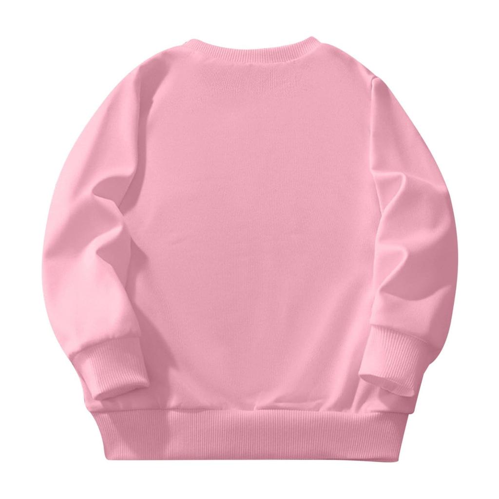 Toddler Girl Boy Sweatshirts Crewneck Long Sleeve Pullover Cotton Solid Top Sweater Shirts
