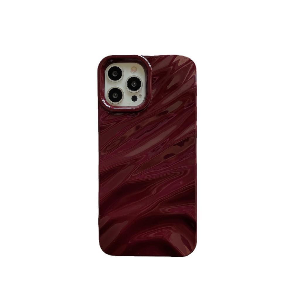 Zijdeachtige 3D Textuur Effen Kleur Telefoonhoesje voor iPhone 17 Pro Max/16/15/14/13
