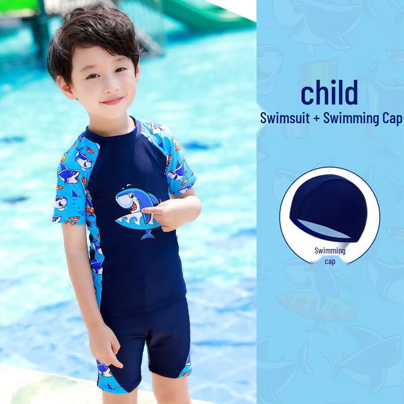 Boys' Cute & Fashionable Split Swimsuit Set for Children and Babies