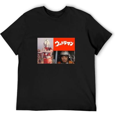 PEACH JO+ Ultraman Japan Tv Show Japanese Retro T Shirt Black