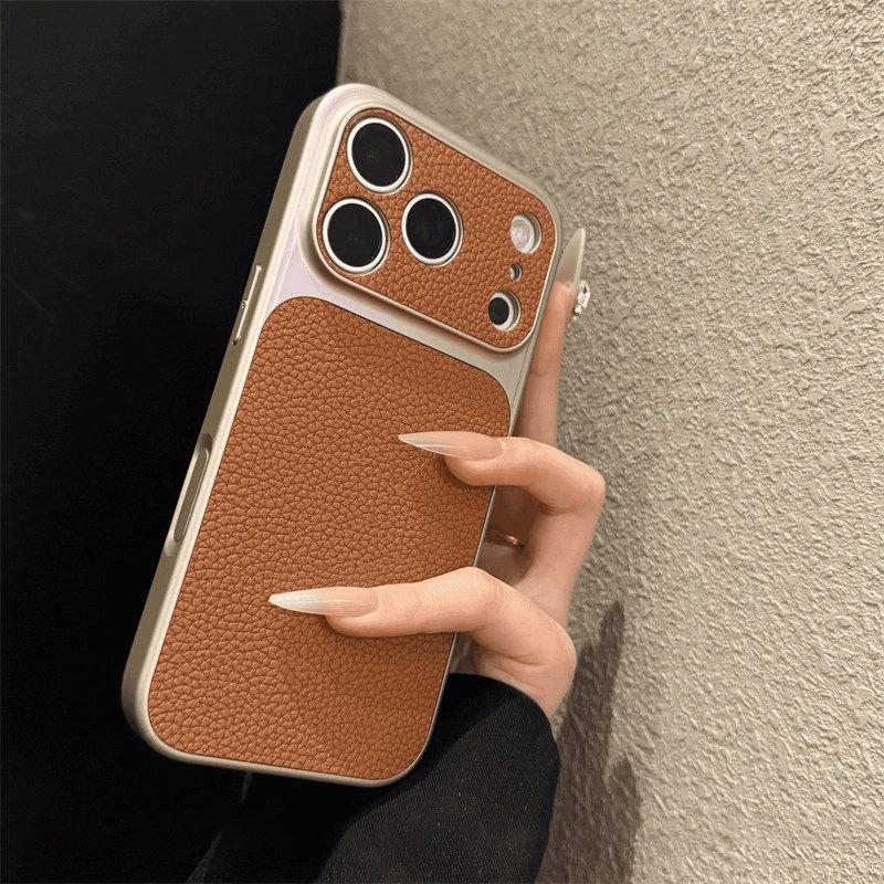 Premium Leather Texture Full Coverage Protective Case for iPhone 17 Pro Max with Lens Protection