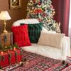 1PC Christmas Embroidered Plush Pillow Cover 3D Tree Design Cushion Case Cozy Holiday Decor Valentine’s Day Gift