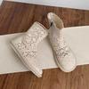2026 Woman Ankle Cool Boots Women's Knitted Cotton Hemp Hollow Mesh Sandals Ladies Comfortable Flat Bottom Soft Soled Shoes