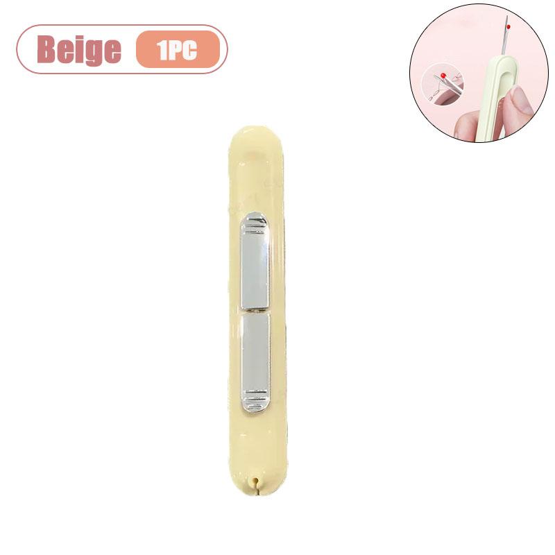 2 in 1 Easy Threader Sewing Needle Threading Tool for Elderly Multifunction Hand Sewing Tool with Built-in Thread Cutter Ripper