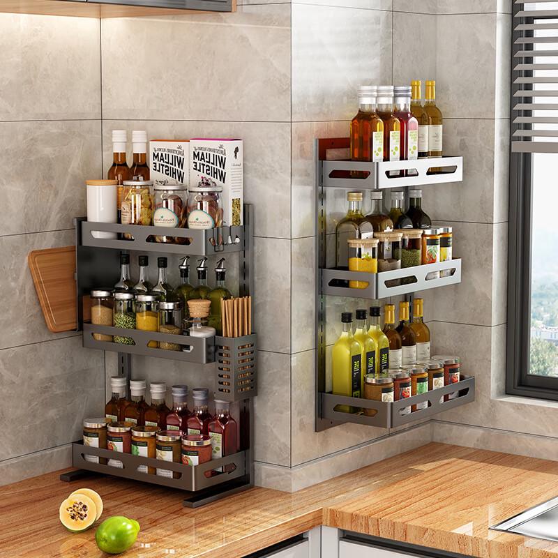 HuaMuXi 3-Tier Kitchen Countertop Spice Rack