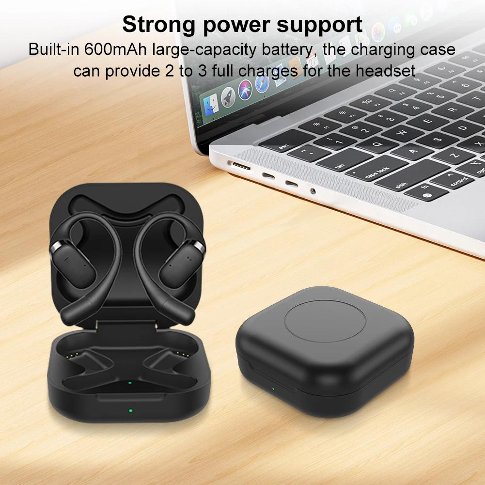 Replacement Charger Case Cover with 600mAh Battery Charging Box for Shokz OpenFit T910 Open Ear Headphones