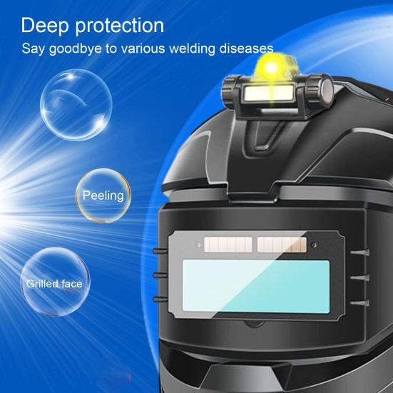 Electric Welding Mask Solar Powered Auto Darkening Helmet Multifunctional Welding Shield