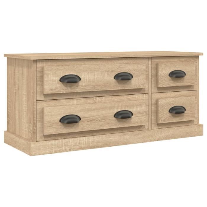 VidaXL TV Cabinet Sonoma Oak 100x35.5x45 Cm Engineered Wood 816451