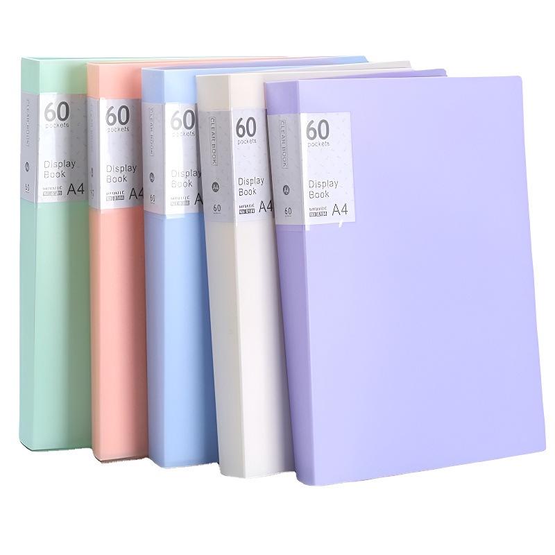 A4 Morandi Color Multi-Layer Transparent Test Paper Folder - Large Capacity for Students