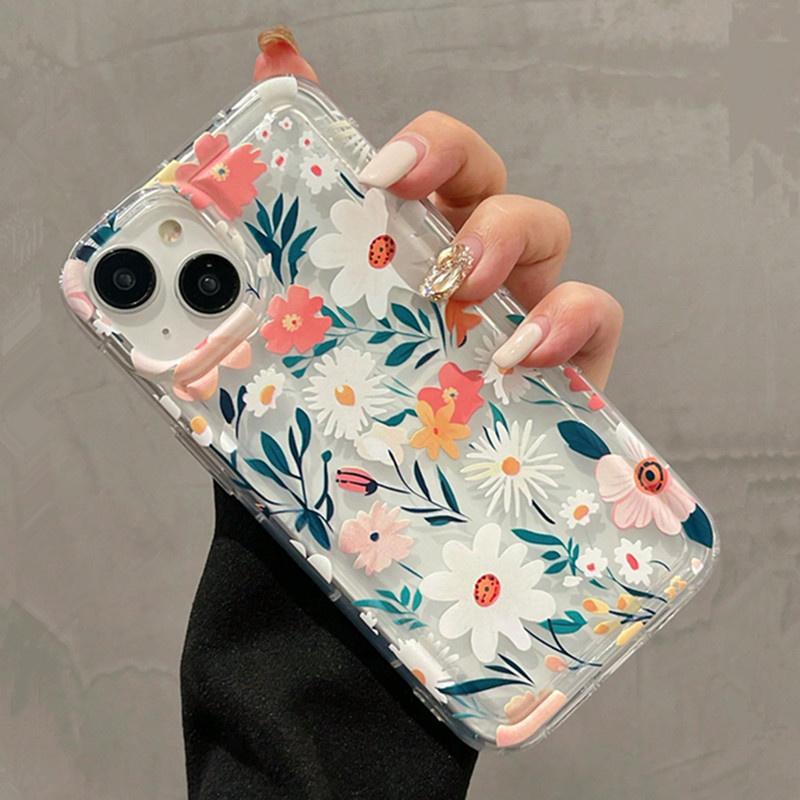 Summer Flower Phone Case for  Mi 14 13 12 11 Lite 5G Ne 11T 12T 13T Poco X3 F5 Pro Soft Clear Shockproof Cover