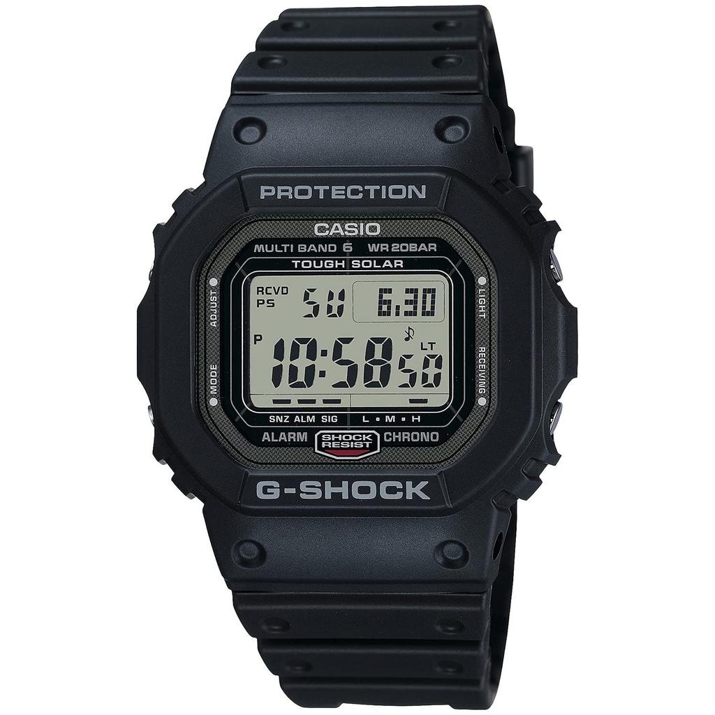 Casio G-Shock wristwatch domestic genuine product made Japan radio solar metal case screw back model GW-5000U-1JF mens black.