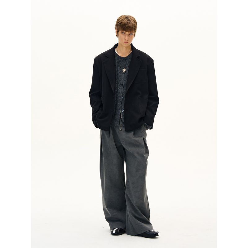 Madwitch American Minimalist Design Casual Blazer for Men and Women, Loose Fit, High-End Solid Color Suit