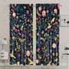 Luxury Floral Botanical Curtains Drapes for Home Decor Jungle Print Peacock Pattern Window Treatments Living Room Bedroom Accent