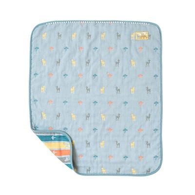 10mois Amelie Flauschige Musselin-Decke 21151010 Bio-Baumwolle (6-lagiger Mull) (Mini Größe) Blau-Grün 100%