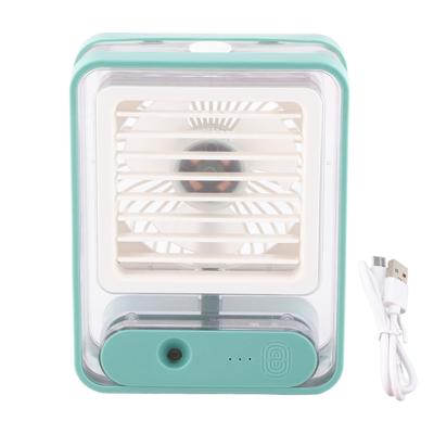 Desk Misting Fan 3 Speed USB Charging Quiet Table Water Mist Spray Fan with Night Light for Bedroom